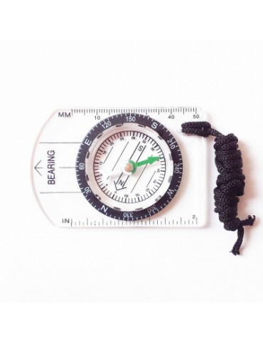 Mini Baseplate Compass Map Scale Ruler Outdoor Camping Hiking Cycling Accessory
