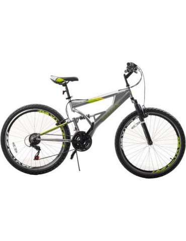 26'' Mountain Bike with Full Suspension 21-Speed Aluminum Frame Bicycle
