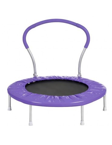 36'' Trampoline with Handrail and Safety Cover Mini Parent-Child Trampoline