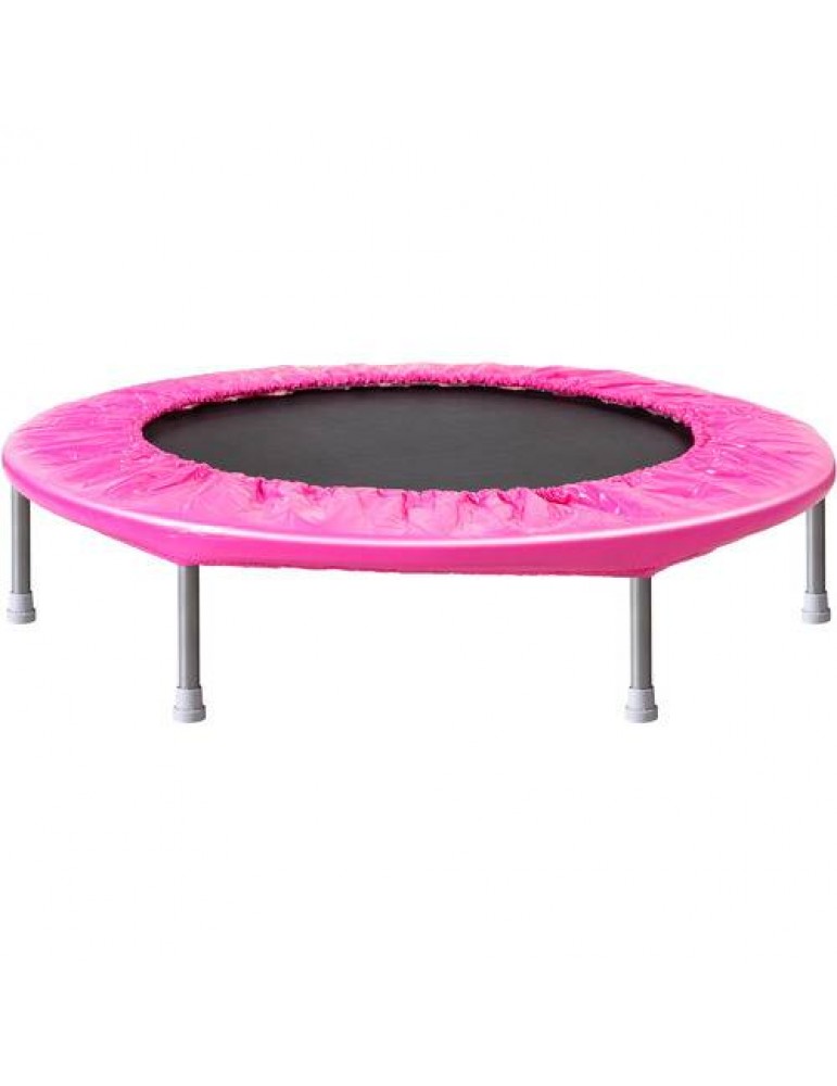 38 Inch Fitness Bungee Trampoline Exercise Rebounder With Removable Pad Pink