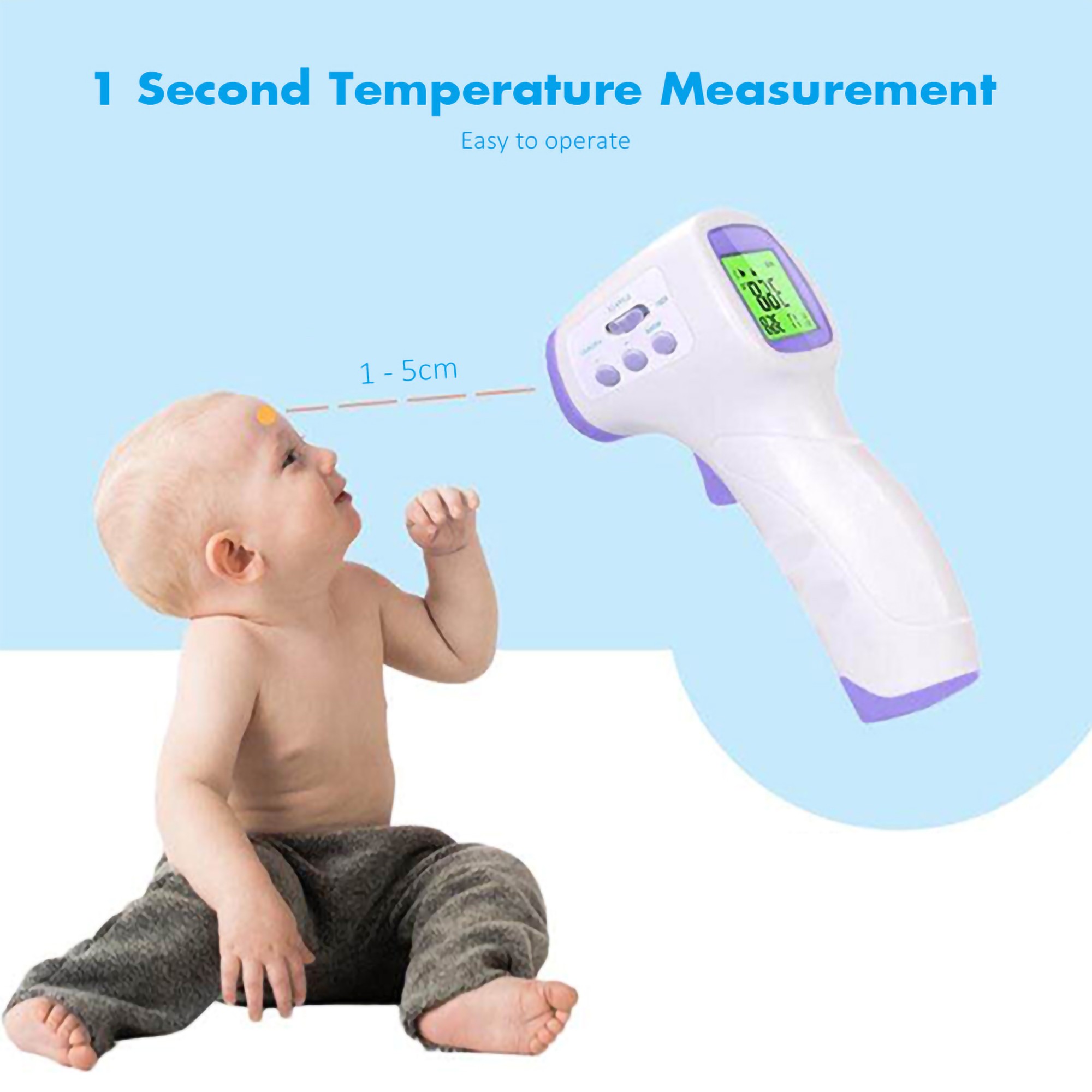 Multifunctional Electronic Forehead Thermometer Body Water Milk Environment Temperature