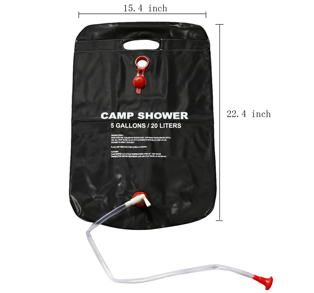 20L Portable Solar Energy Heated Shower Bathing Bag